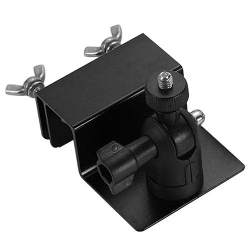 Universal Security Camera Mount for Railing Gutter Weatherproof Aluminum Alloy Pan Tilt Bracket with 1 / 4 Inch Screw - Black - 1