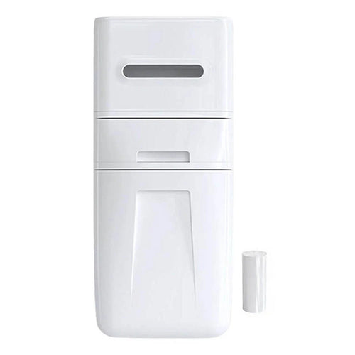 Wall Mounted Trash Can with Lid Tissue Box Combo Space Saving for Bathroom Kitchen Living Room - White - 1