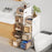 4 Tier Bathroom Storage Shelf with Wheels for Toilet Space Saver Slim Storage Organizer Rack - 4