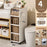 4 Tier Bathroom Storage Shelf with Wheels for Toilet Space Saver Slim Storage Organizer Rack - 6