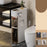 4-Tier Bathroom Storage Cabinet Slim Toilet Paper Holder with Trash Can Drawer Organizer with Wheels - 1