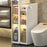4-Tier Bathroom Storage Cabinet Slim Rolling Cart For Toilet Paper Organizer with Drawers and Wheels - 7