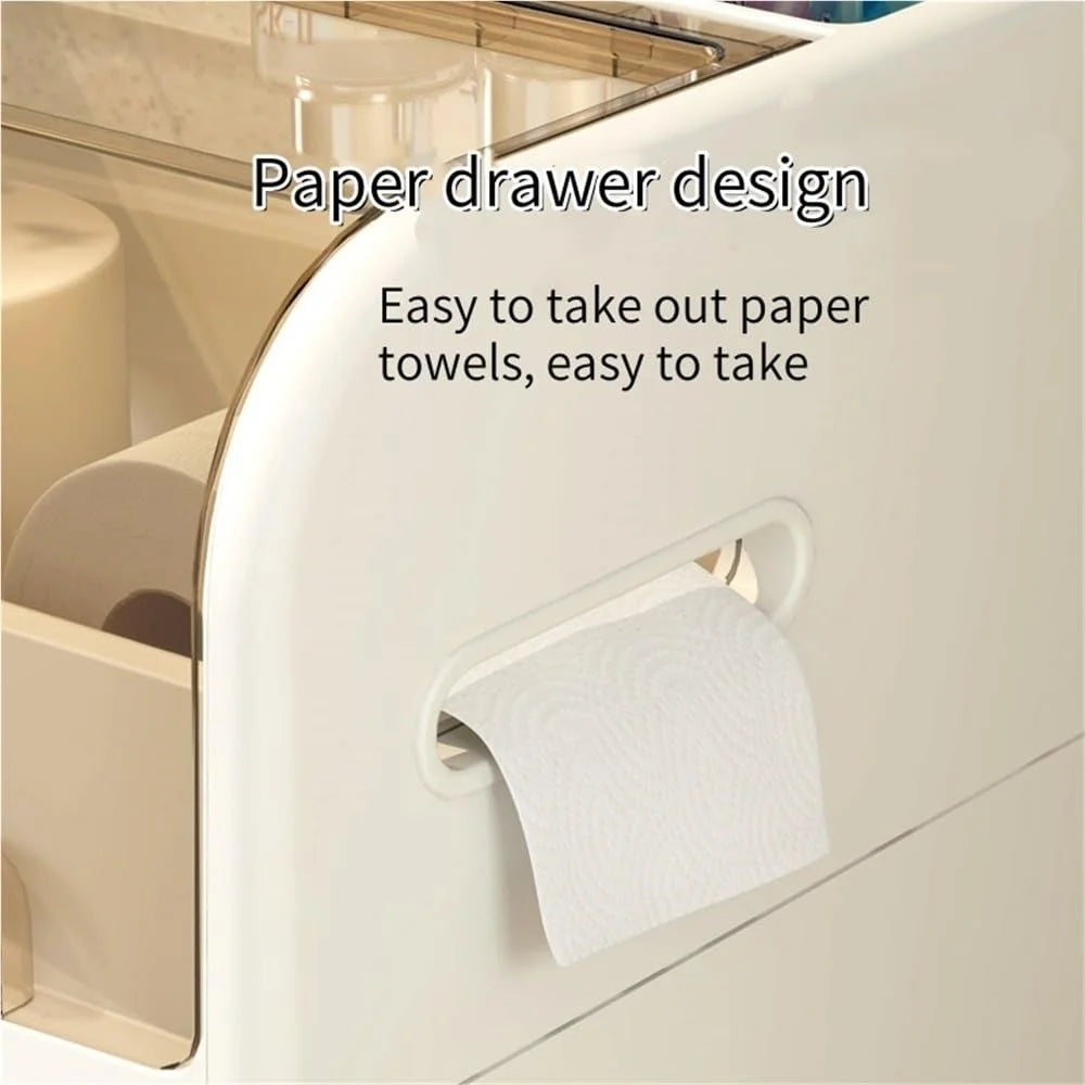 4 Tier Bathroom Storage Cabinet Slim Rolling Organizer with Laundry Basket for Toilet Narrow Spaces - 4