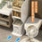 3 Tier Bathroom Storage Cabinet Slim Rolling Organizer for Toilet Paper Toiletries Laundry Basket - 3