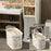 3 Tier Bathroom Storage Cabinet Slim Rolling Organizer for Toilet Paper Toiletries Laundry Basket - 4