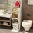 3 Tier Bathroom Storage Cabinet Slim Rolling Organizer for Toilet Paper Toiletries Laundry Basket - 7