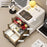 3 Layers Desktop Storage Box with Password Lock File Organizer Privacy Security Cabinet - Transparent Grey - 2