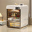4 Layers Desktop Storage Box with Password Lock File Organizer Privacy Security Cabinet - Transparent Grey - 1