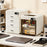 4 Layers Desktop Storage Box with Password Lock File Organizer Privacy Security Cabinet - Transparent Grey - 7