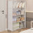 58 x 28 x 125cm 5 Tier Single Row Bedroom Wide Storage Cabinet Dust Proof Organizer with Curtain - White - 1