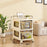 38 x 30 x 52.5 cm 2-Tier Storage Cart with Drawers Rolling Organizer Rack with Wheels for Living Room Kitchen - 1