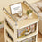 38 x 30 x 52.5 cm 2-Tier Storage Cart with Drawers Rolling Organizer Rack with Wheels for Living Room Kitchen - 2