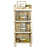 38x30x71cm 3-Tier Mobile Storage Cart Cabinet Multi Layer Rolling Trolley Transparent Drawers Kitchen Living Room Organizer - 1