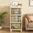 38x30x71cm 3-Tier Mobile Storage Cart Cabinet Multi Layer Rolling Trolley Transparent Drawers Kitchen Living Room Organizer - 3