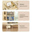 38x30x71cm 3-Tier Mobile Storage Cart Cabinet Multi Layer Rolling Trolley Transparent Drawers Kitchen Living Room Organizer - 5