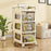 38x30x71cm 3-Tier Mobile Storage Cart Cabinet Multi Layer Rolling Trolley Transparent Drawers Kitchen Living Room Organizer - 6