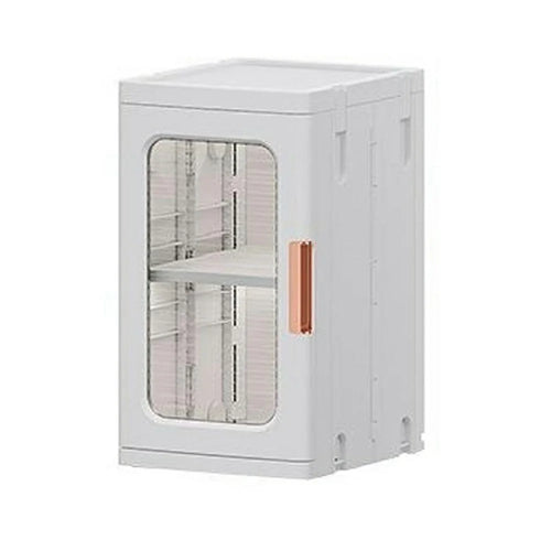 28.5x24.5x40cm Small Storage Cabinet Magnetic Door Transparent Bathroom Organizer for Toiletries - Transparent - 1