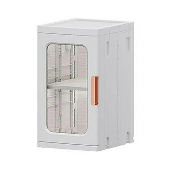 28.5x24.5x40cm Small Storage Cabinet Magnetic Door Transparent Bathroom Organizer for Toiletries - Transparent - 1