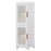 28.5x24.5x86cm 2-Tier Bathroom Storage Cabinet with Wheels Narrow Gap Rolling Organizer Rack for Toilet Washroom - Transparent - 1