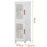 28.5x24.5x86cm 2-Tier Bathroom Storage Cabinet with Wheels Narrow Gap Rolling Organizer Rack for Toilet Washroom - Transparent - 6