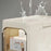 Single Tier Storage Cabinet Waterproof Dustproof Organizer with Clear Door Removable Shelf for Bathroom Kitchen - Beige - 3