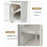 Single Tier Storage Cabinet Waterproof Dustproof Organizer with Clear Door Removable Shelf for Bathroom Kitchen - Beige - 4