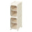 2 Tier Storage Cabinet Cart Waterproof Dustproof Organizer with Clear Door Removable Shelf for Bathroom Kitchen - Beige - 1