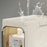 2 Tier Storage Cabinet Cart Waterproof Dustproof Organizer with Clear Door Removable Shelf for Bathroom Kitchen - Beige - 4