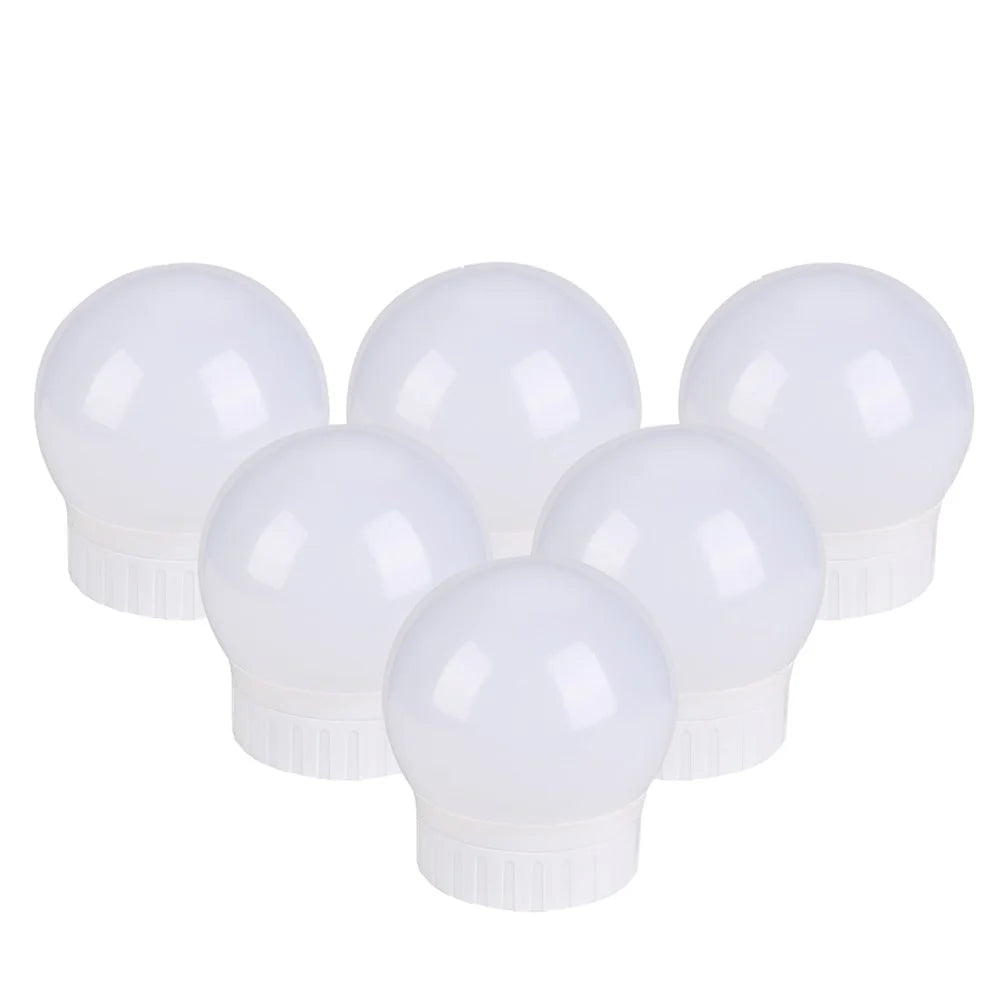 6 Bulbs LED Makeup Mirror Light Bulb Vanity Dimmable Lamp for Dressing Table - 1
