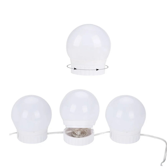 6 Bulbs LED Makeup Mirror Light Bulb Vanity Dimmable Lamp for Dressing Table - 2