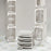 3 Tier Storage Cabinet Cart Waterproof Dustproof Organizer with Clear Door Removable Shelf for Bathroom Kitchen - White - 3