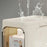 3 Tier Storage Cabinet Cart Waterproof Dustproof Organizer with Clear Door Removable Shelf for Bathroom Kitchen - White - 6