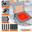 43x43cm Portable Heated Seat Cushion 3 Temperature Modes Magic Tape Pocket Foldable Warming Pad for Camping Car Office - Blue - 7