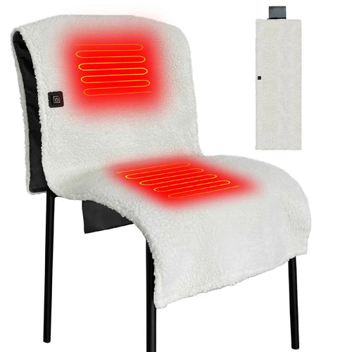 135x48cm Portable Heated Seat Cushion 3-Level Temperature Control Fleece Heating Pad for Sofa Camping Fishing - 1