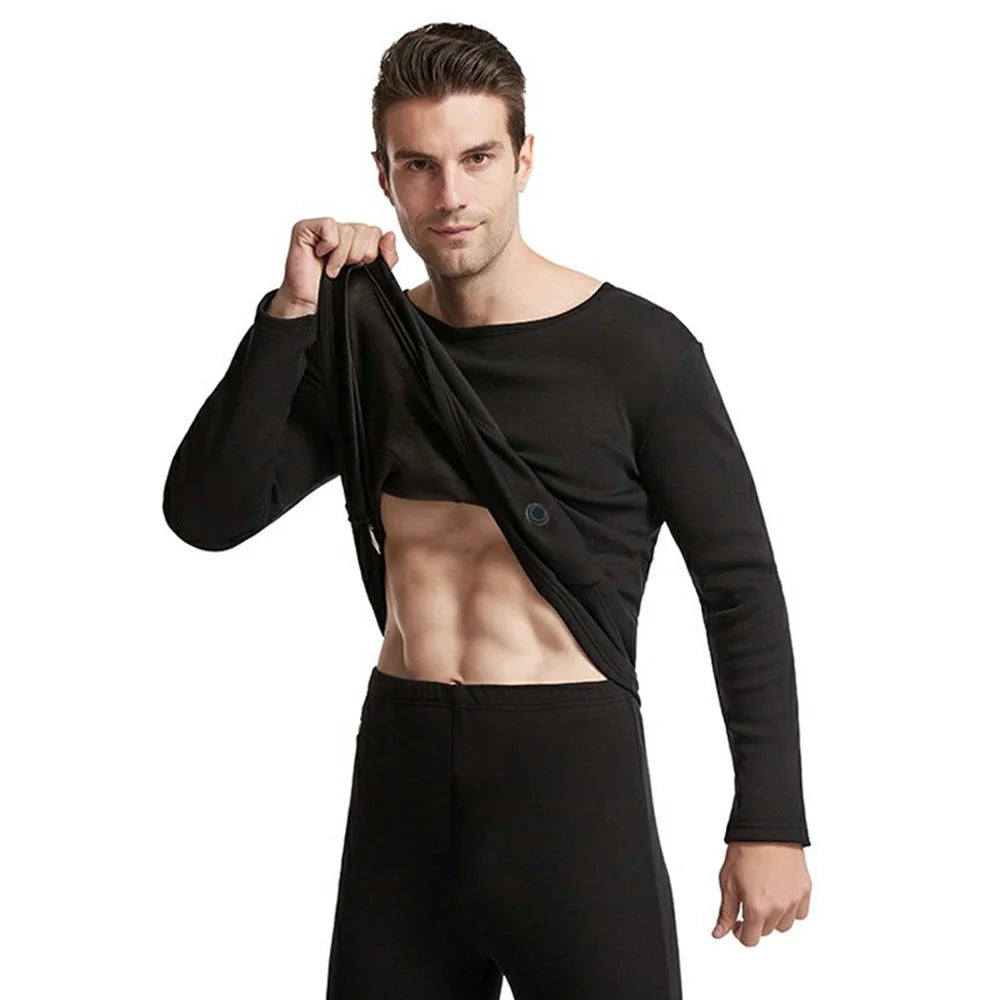 13 Heating Zone Electric Heated Underwear Set Winter Thermal USB 5V Cold-Proof Underwear Suit for Men Women - M - 5