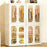 3-Tier Foldable Storage Cabinet No Assembly Transparent Doors Snacks Kids Toys Clothes Organizer Closet - 5