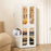 5-Tier No Assembly Folding Storage Cabinet Transparent Doors Plastic Snacks Toys Clothes Organizer for Bedroom Living Room - 1