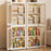 5-Tier No Assembly Folding Storage Cabinet Transparent Doors Plastic Snacks Toys Clothes Organizer for Bedroom Living Room - 3