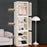5-Tier No Assembly Folding Storage Cabinet Transparent Doors Plastic Snacks Toys Clothes Organizer for Bedroom Living Room - 4