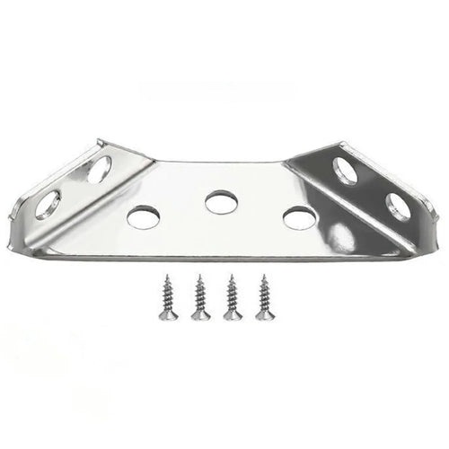 10Pcs Triangle Brackets with 40Pcs Screws Stainless Steel 90 Degree Angle Support Corner Connector Brackets for Furniture - 1