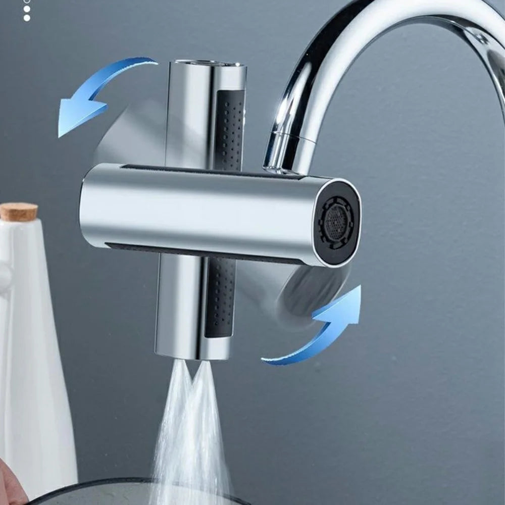 360 Degree Swivel Kitchen Faucet Extender 4-Mode Water Flow 22mm Thread Anti-Splash Aerator Sprayer Adapter for Sink - 5