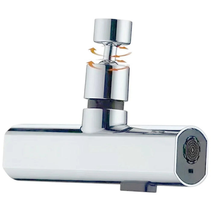 3-Mode Rotatable Kitchen Faucet Aerator 360 Degree Swivel Splash-Proof Water Tap Attachment for Washing - Silver - 1