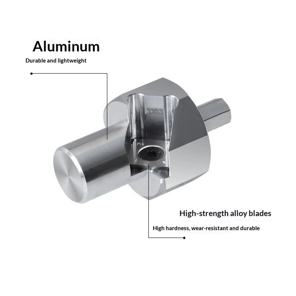 RUITOOL Aluminum Alloy Vertical Drilling Positioning Tool Kit Hole Saw Chamfering Woodworking Tool Set - 19mm Hole  /  Short Drill Bit - 6