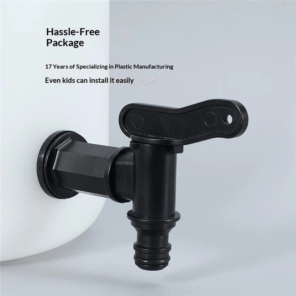 IBC Tank Faucet Tap 3  /  4 Inch Threaded Garden Hose Connector PP Plastic Valve Water Hose Connector with Plastic Thread - 6