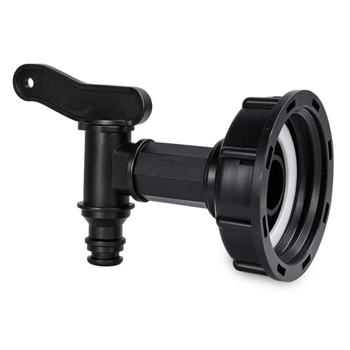 IBC Tank Faucet Tap 3  /  4 Inch Threaded Garden Hose Connector PP Plastic Valve Water Hose Connector with S60x6 Thread Cap & Plastic Thread - 1
