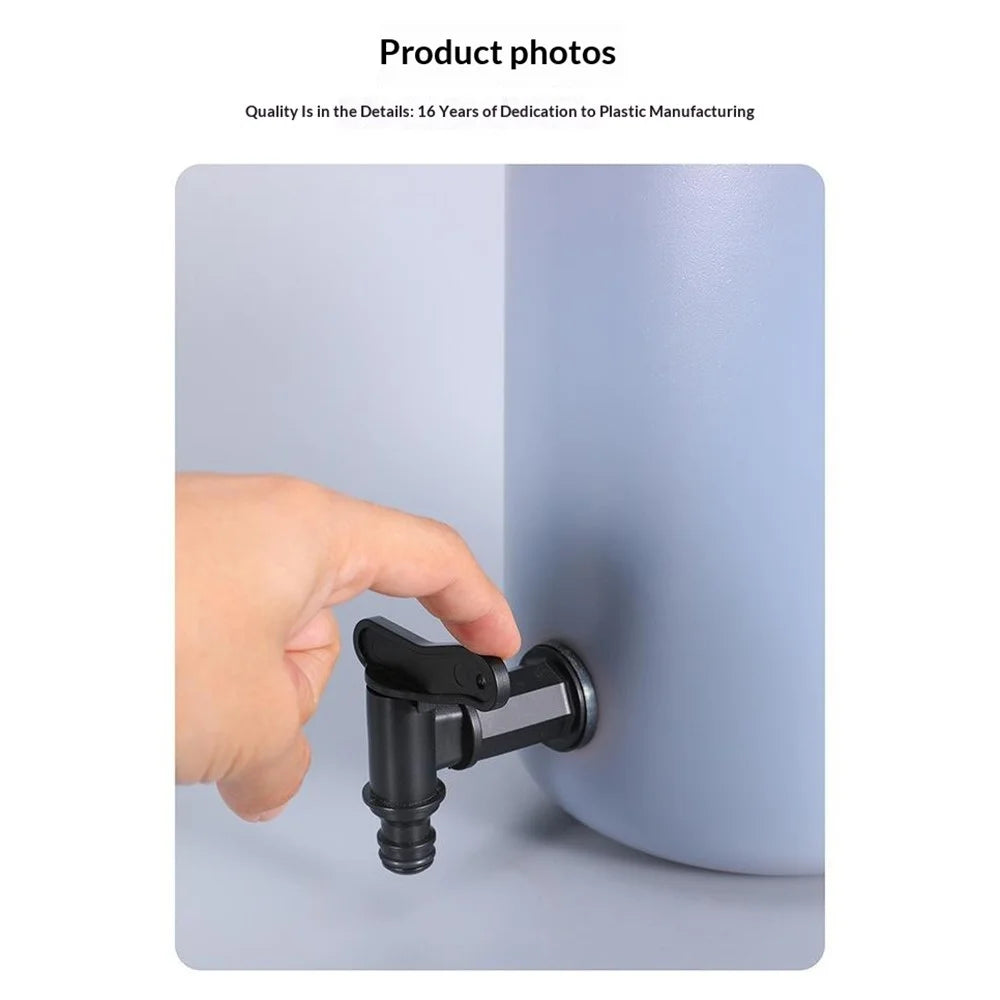 IBC Tank Faucet Tap 3  /  4 Inch Threaded Garden Hose Connector PP Plastic Valve Water Hose Connector with S60x6 Thread Cap & Plastic Thread - 7