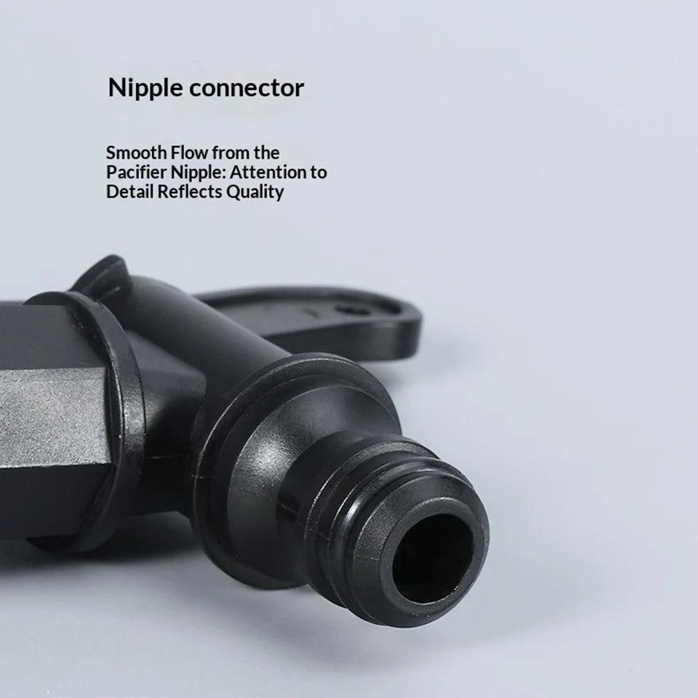 2Pcs IBC Tote Tank Faucet Adapter Kit 3 / 4 Inch Nipple Connector Tap Set with Plastic Thread & 25mm Hole Opener for Garden Water - Black - 2