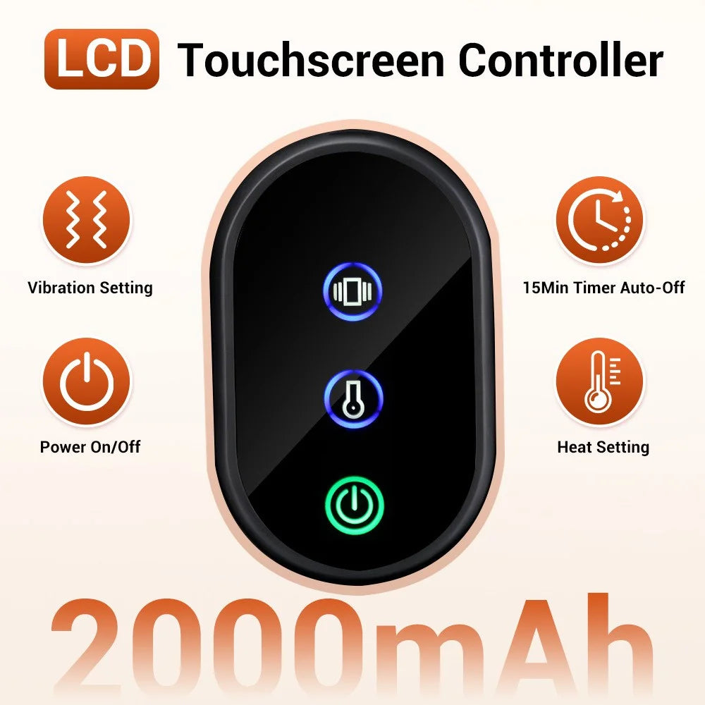1Pc Hand Massager Glove 24 LED Beads Red Light Therapy 3 Heat Levels Mitten with Controller - 5