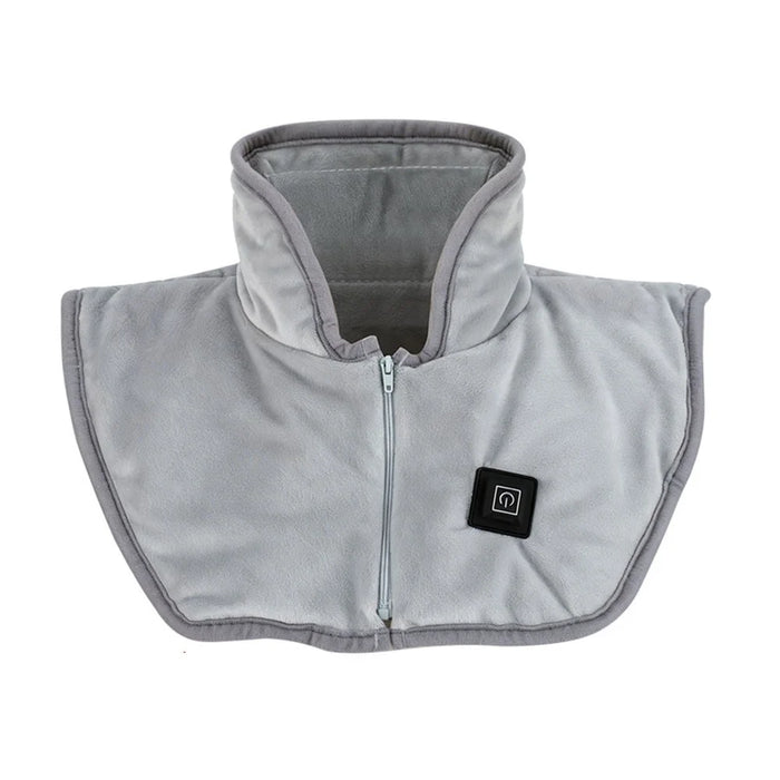 USB Heated Shawl Crystal Fleece Neck Shoulder Warmer 3 Temperature Settings NTC Smart Control - Grey - 1