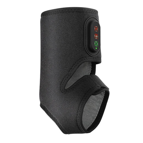 1Pc APP Control Electric Ankle Massager with Heating Vibration Relaxation Support Belt Foot Joint Wrap - Black - 1